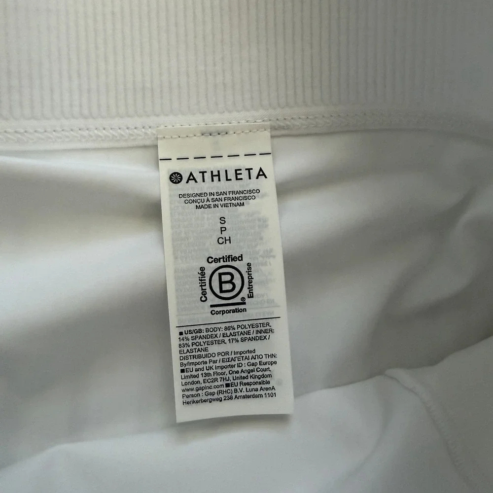 NWT‎ Athleta Women Skort Match Point Pleated Color Block Small Blokecore tennis